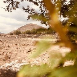 Scenic view of land against sky