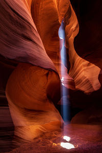 Low angle view of rock formation