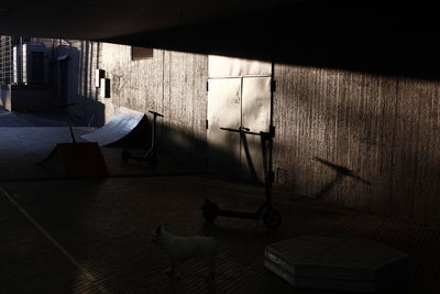 View of empty chair in building