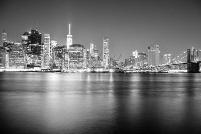 City skyline at night