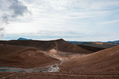 Scenic view of desert against sky