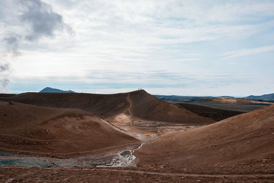 Scenic view of desert against sky