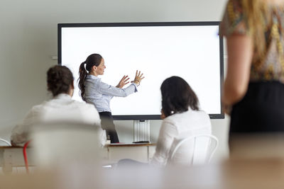 Businesswoman leading a presentation