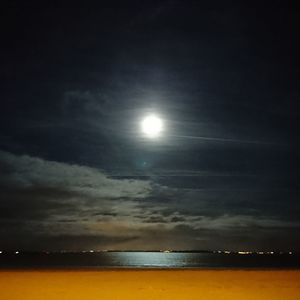 Scenic view of sea against sky at sunset