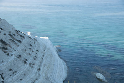 Stair of the turks   is a rocky cliff on the coast of realmonte,  southern sicily, italy.