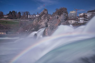 Panoramic view of buildings against sky