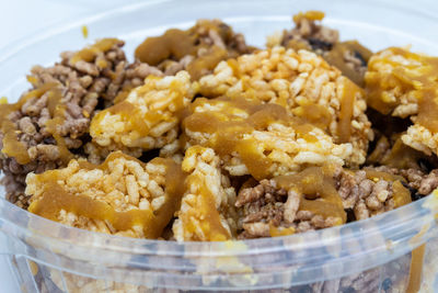 Close-up of meal served in bowl