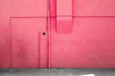 Closed door of building