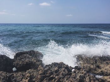 Scenic view of sea against sky