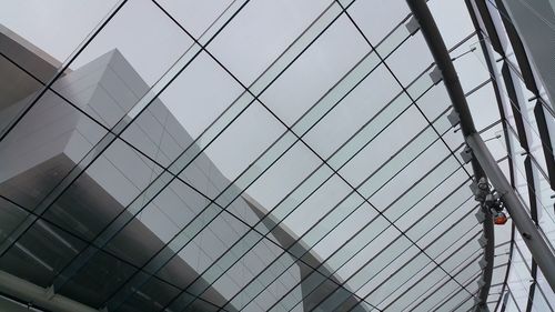 Low angle view of modern building against sky
