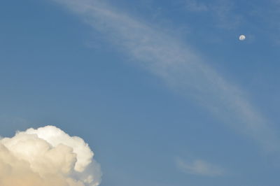 Low angle view of blue sky