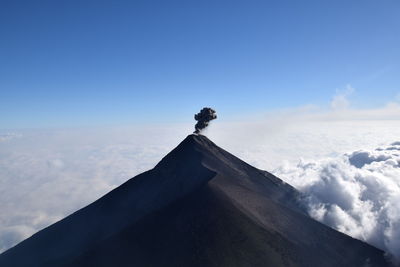 Guatemalan fuego volcano during eruption