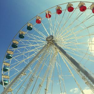 Low angle view of ferris wheel against sky