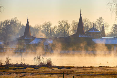 Winter picture from a very nice thermal lake, heviz from hungary