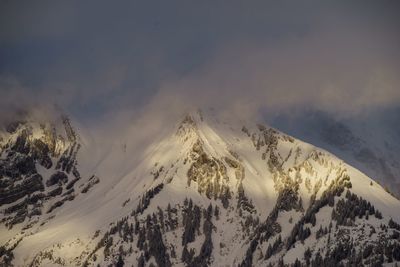 Panoramic view of snowcapped mountain