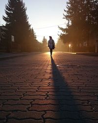 People walking on road