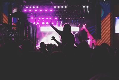 Group of people at music concert