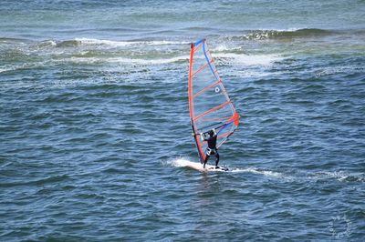 People enjoying in sea