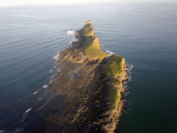 Aerial view of sea against sky