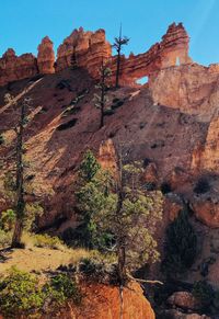 Rock formations on mountain