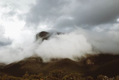 Scenic view of mountain against sky