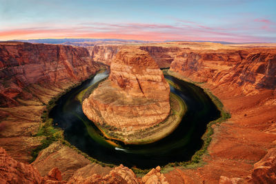 Aerial view of rock formations