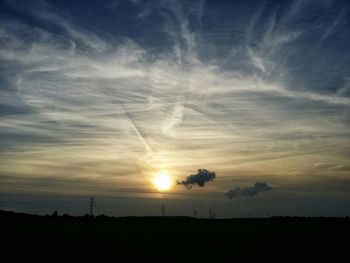 Sunset over landscape