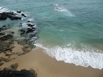 High angle view of sea