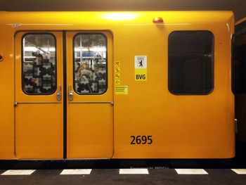 Yellow train window