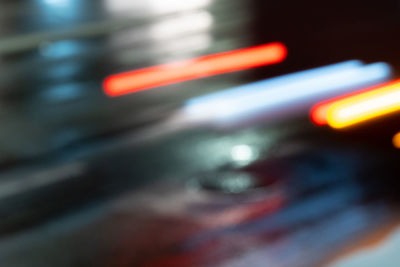 Close-up of blurred motion of car