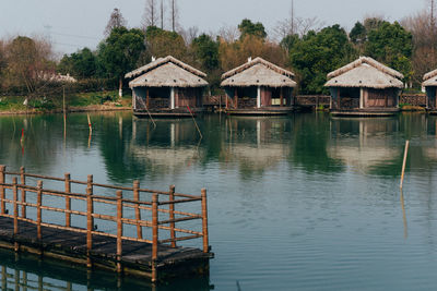 Built structure in lake