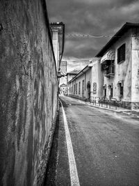 Road in city against sky