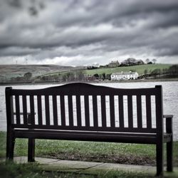 Scenic view of landscape against cloudy sky