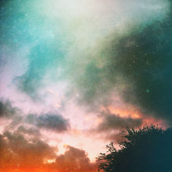 Low angle view of cloudy sky