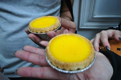 Midsection of man preparing food