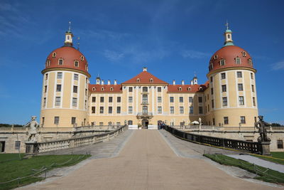 View of historical building against blue sky