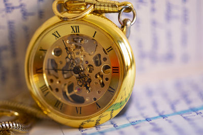 Close-up of pocket watch