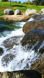 Rocks in water