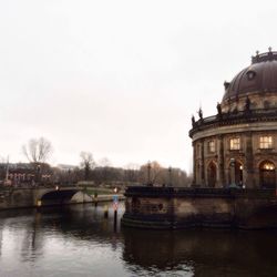 View of canal along buildings