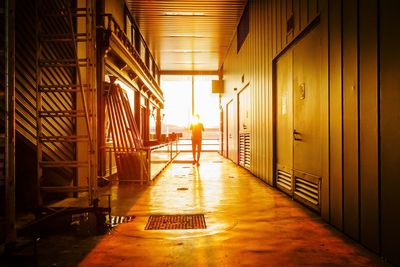 Empty corridor of building