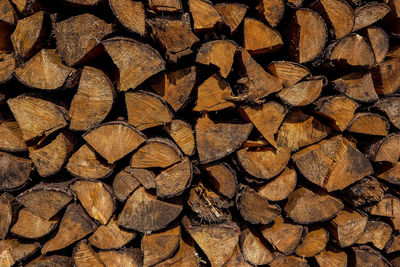 Full frame shot of firewood