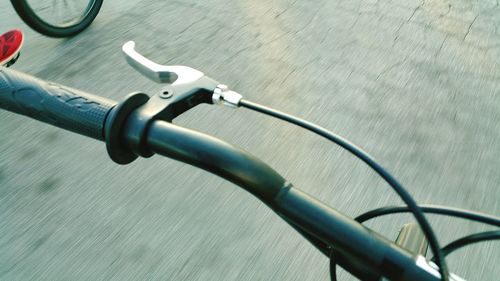 Close-up of bicycle wheel