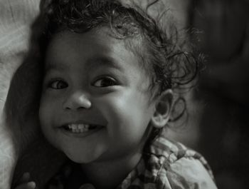 Close-up portrait of cute girl