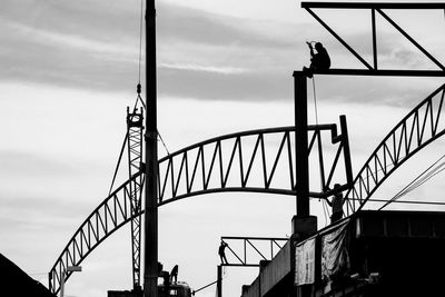 Low angle view of structure against sky