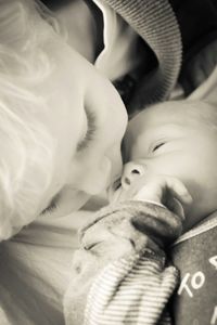 Close-up of baby sleeping