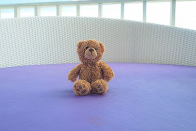 Close-up of stuffed toy on table at home