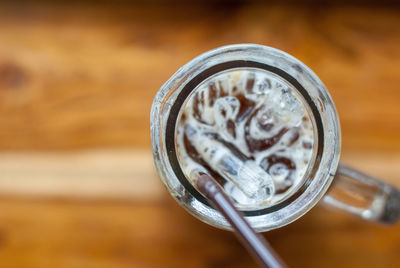 Close-up of coffee on table
