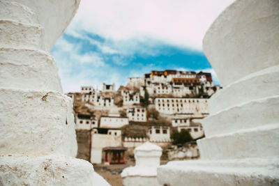 Buildings against sky in city
