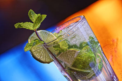 Close-up of drink in glass