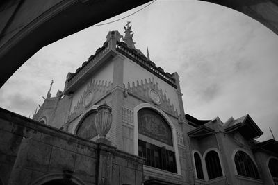 Low angle view of building against sky